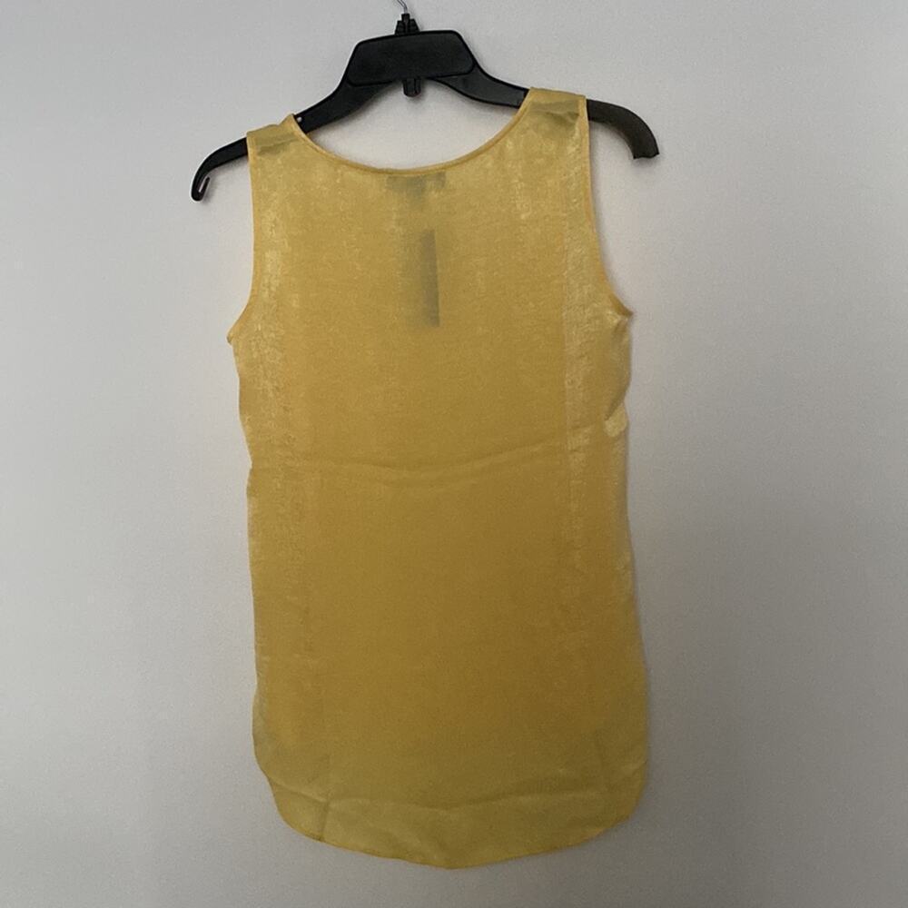 The Limited Women’s Scoop Neck Shell Yellow Sleeveless Top Size Xs — image 3 of 8